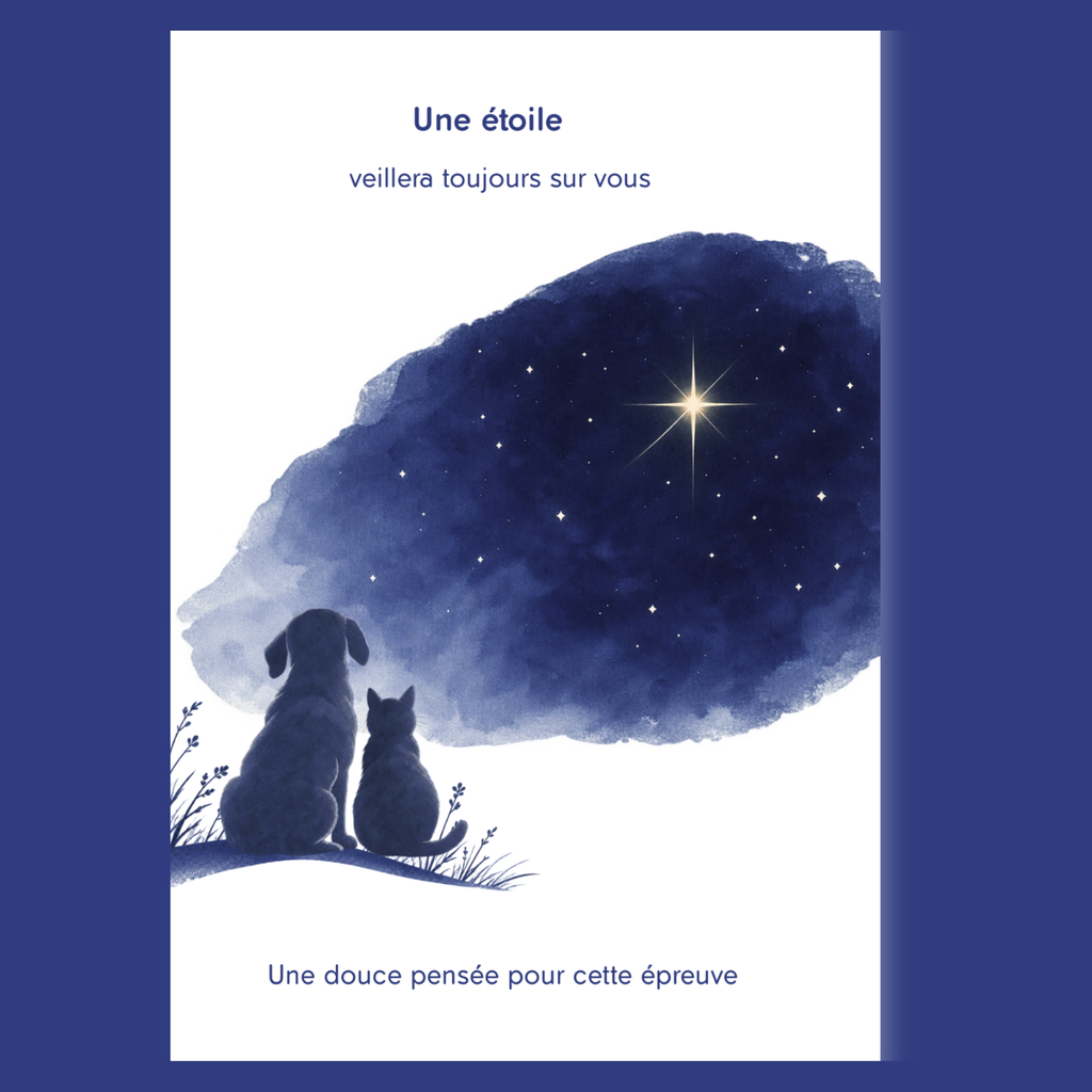 Cartes de condoléances (Une étoile) 30 pièces